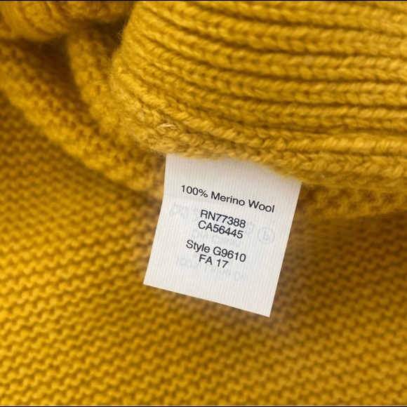 Madewell Wool Open-Side Bobble Textured Mustard Yellow Pullover Sweater - Picture 5 of 5